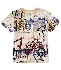Guess Big Boys Short Sleeve Graffiti T-Shirt