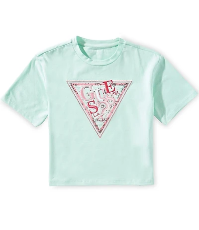 Guess Big Girls Short Sleeve Triangle T-Shirt