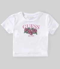 Guess Big Girls Heat-Sealed Rhinestone-Embellished Cherry Screenprinted T-Shirt