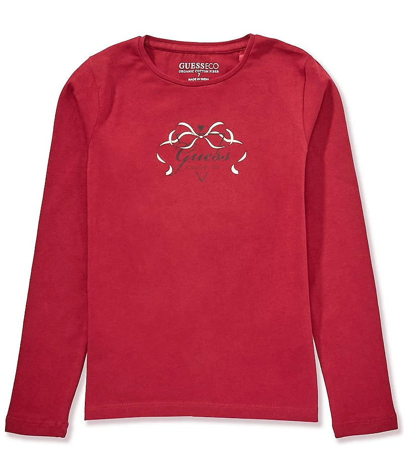 Guess Big Girls Long Sleeve Logo T-Shirt