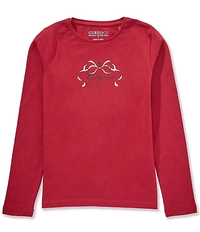 Guess Big Girls Long Sleeve Logo T-Shirt