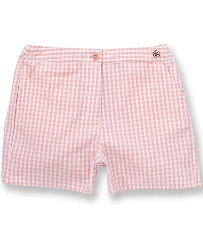 Guess Big Girls Vichy High Waist Checked Shorts