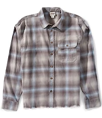 Guess Boxy Fit Cropped Long Sleeve Plaid Woven Shirt
