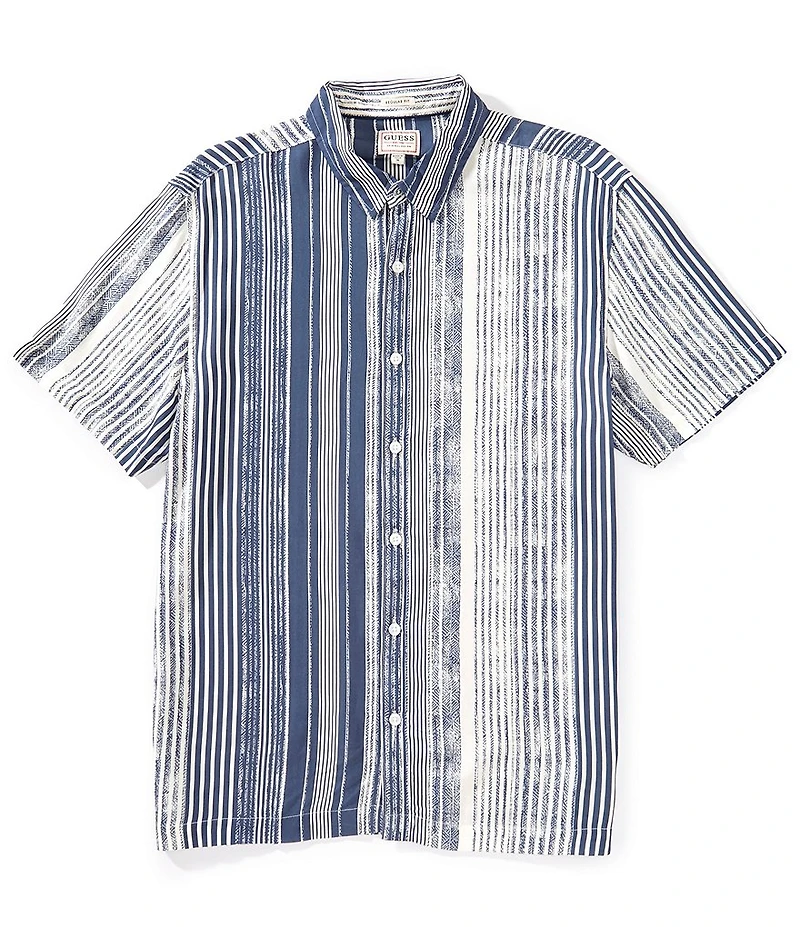 Guess Eco Striped Short Sleeve Woven Shirt