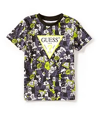Guess Little Boys Short Sleeve Graffiti Printed T-Shirt