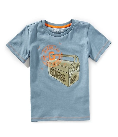 Guess Little Boys Short Sleeve Guess Tackle Box Graphic T-Shirt