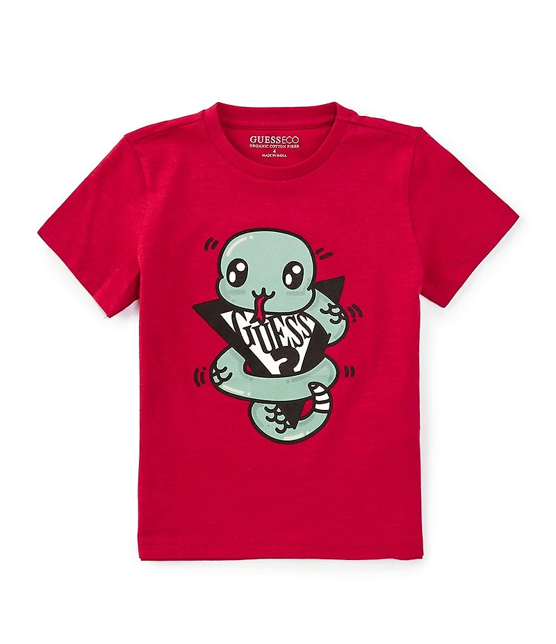 Guess Little Boys Short Sleeve Slub Jersey T-Shirt