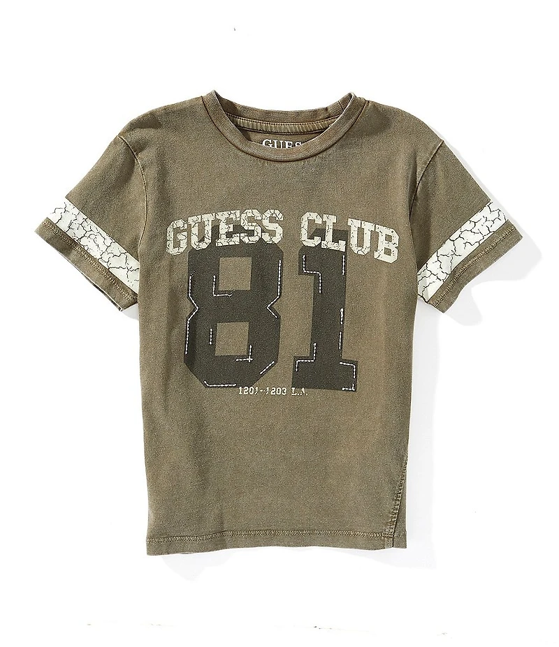 Guess Little Boys Boxy Short Sleeve Guess Club 81 Jersey T-Shirt
