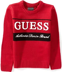 Guess Little Boys Long Sleeve Guess Red Sweater