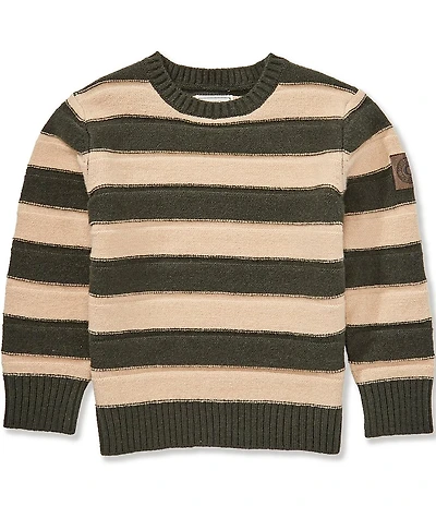 Guess Little Boys Long Sleeve Striped Sweater