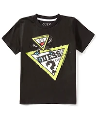 Guess Little Boys Short-Sleeve Animated Tri-Logo T-Shirt