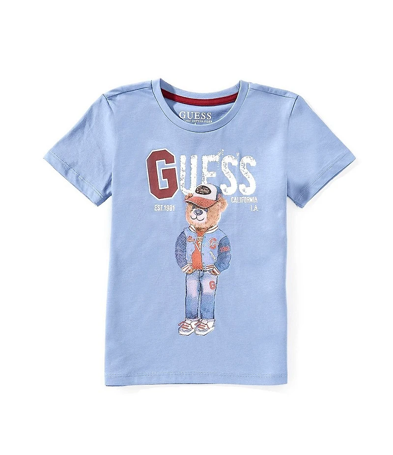 Guess Little Boys Short Sleeve Guess Bear T-Shirt