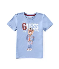 Guess Little Boys Short Sleeve Guess Bear T-Shirt