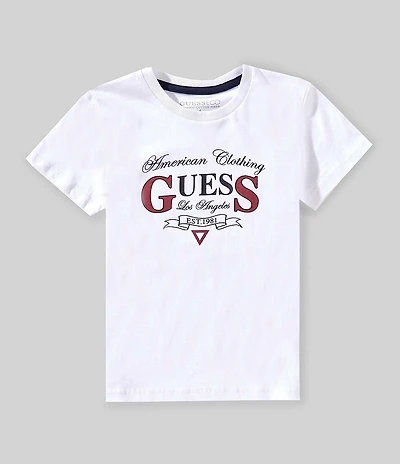 Guess Little Boys Short Sleeve Guess Logo T-Shirt