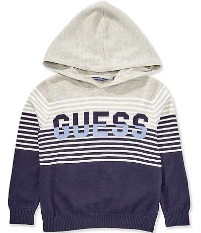 Guess Little Boys Striped Logo Hoodie