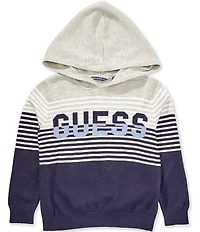Guess Little Boys Striped Logo Hoodie
