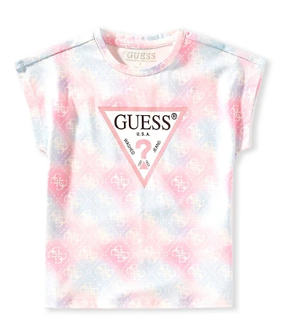 Guess Little Girls Short-Sleeve Printed Logo T-Shirt