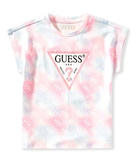 Guess Little Girls Short-Sleeve Printed Logo T-Shirt