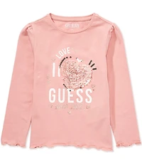 Guess Little Girls Long-Sleeve Logo T-Shirt