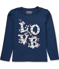 Guess Little Girls Long-Sleeve Love Jersey T-Shirt