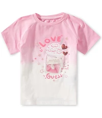 Guess Little Girls Short-Sleeve Dip-Dye T-Shirt
