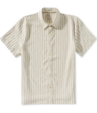 Guess Redford Textured Stripe Short Sleeve Woven Shirt