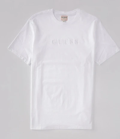 Guess Short-Sleeve Embroidered-Logo Pima T-Shirt