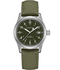 Hamilton Khaki Field Mechanical Canvas Strap Watch