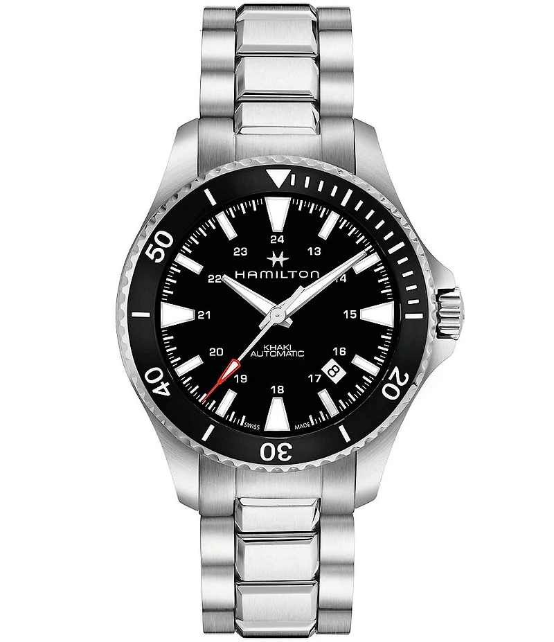 Hamilton Khaki Navy Scuba Automatic Crystal Sapphire Bracelet Watch