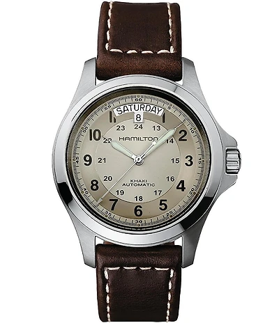 Hamilton Men's Khaki Field King Automatic Leather Strap Watch