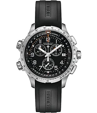 Hamilton X-Wind Chronograph & Date Rubber-Strap Watch