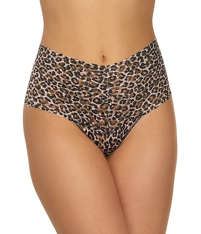 Hanky Panky Retro Signature Leopard Print Lace Thong