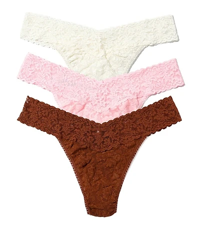 Hanky Panky Signature Lace® Original Rise Thong Ice Cream 3 Pack