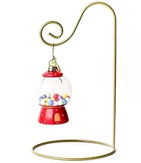 Happy Everything! Bubble Gum Jar Glass Shaped Ornament With Gold Stand
