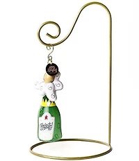 Happy Everything! Champagne Glass Shaped Ornament With Gold Stand