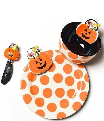 Happy Everything! Halloween Treat Bucket Embellishment Plate, Bowl & Spreader Set