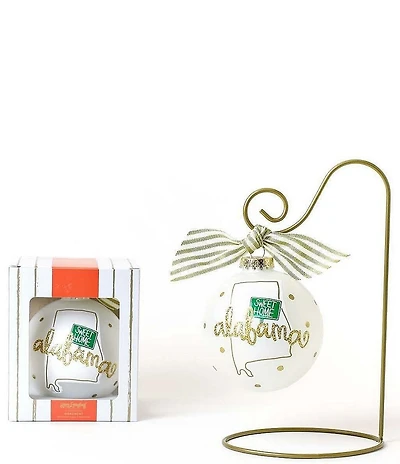 Happy Everything! Happy Everywhere Collection Alabama Motif Ornament with Gold Swirl Stand