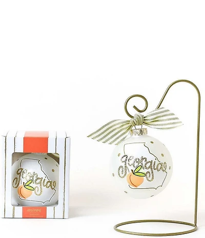 Happy Everything! Happy Everywhere Collection Georgia Motif Ornament With Gold Swirl Stand