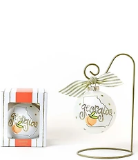 Happy Everything! Happy Everywhere Collection Georgia Motif Ornament With Gold Swirl Stand