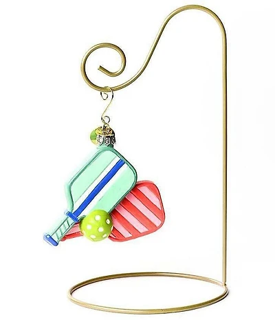 Happy Everything! Pickleball Shaped Ornament With Gold Stand