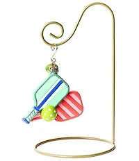 Happy Everything! Pickleball Shaped Ornament With Gold Stand