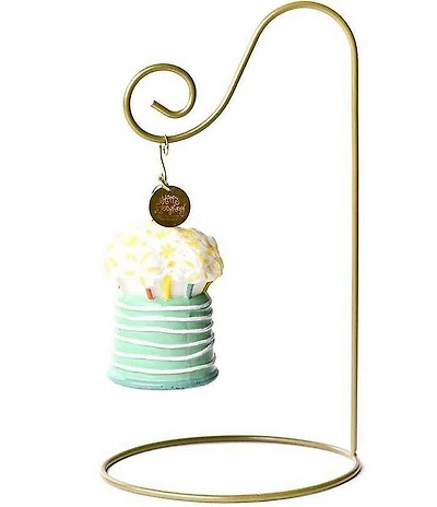 Happy Everything! Sparkle Cake Glass Shaped Ornament With Gold Stand
