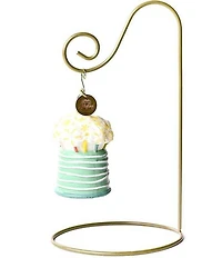 Happy Everything! Sparkle Cake Glass Shaped Ornament With Gold Stand