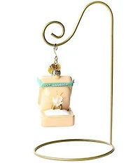 Happy Everything! The Ring Box Glass Shaped Ornament With Gold Stand
