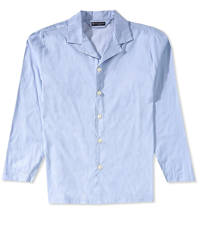 Hart Schaffner Marx Long Sleeve Woven Solid Pajama Top