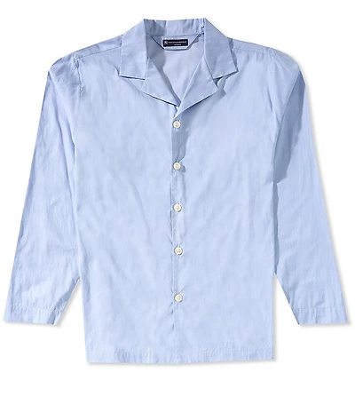 Hart Schaffner Marx Long Sleeve Woven Solid Pajama Top