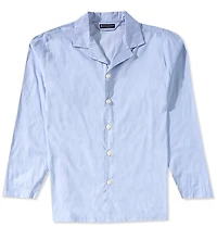 Hart Schaffner Marx Long Sleeve Woven Solid Pajama Top