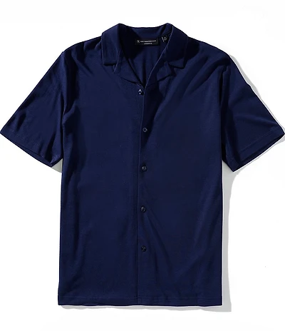 Hart Schaffner Marx Notch Collar Short Sleeve Knit Sleep Shirt