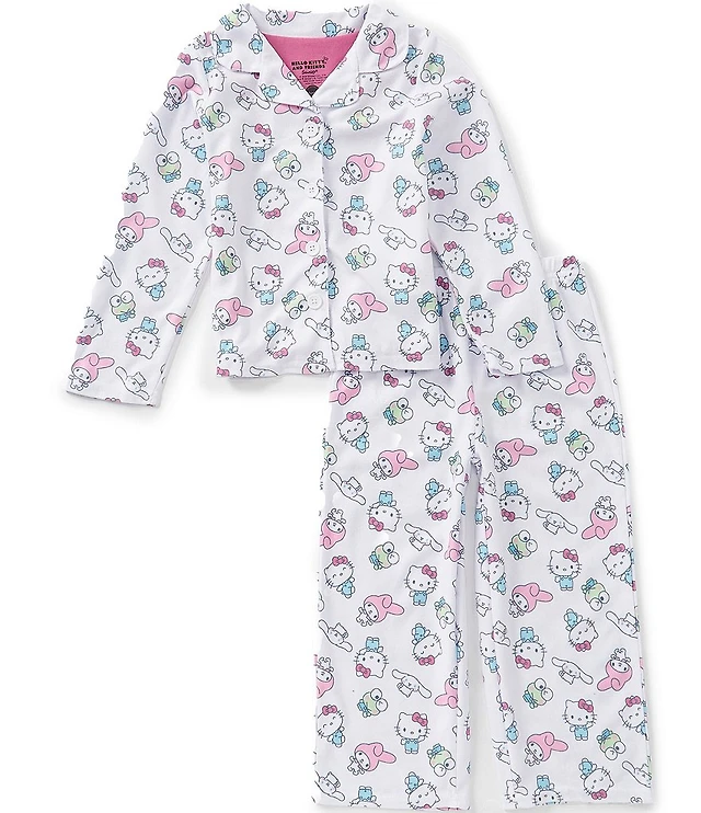 Hello Kitty Little Girls Long Sleeve Hello Kitty Pajama Top & Pajama Pants Set