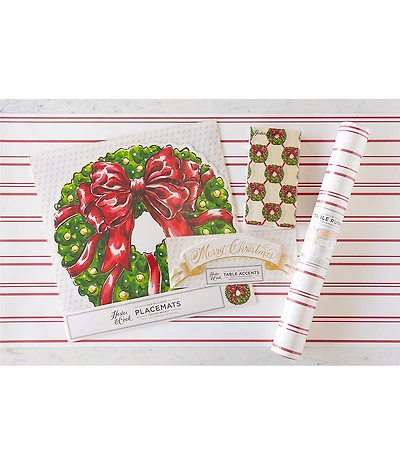 Hester and Cook Holiday Wreath Paper Goods Table Setting